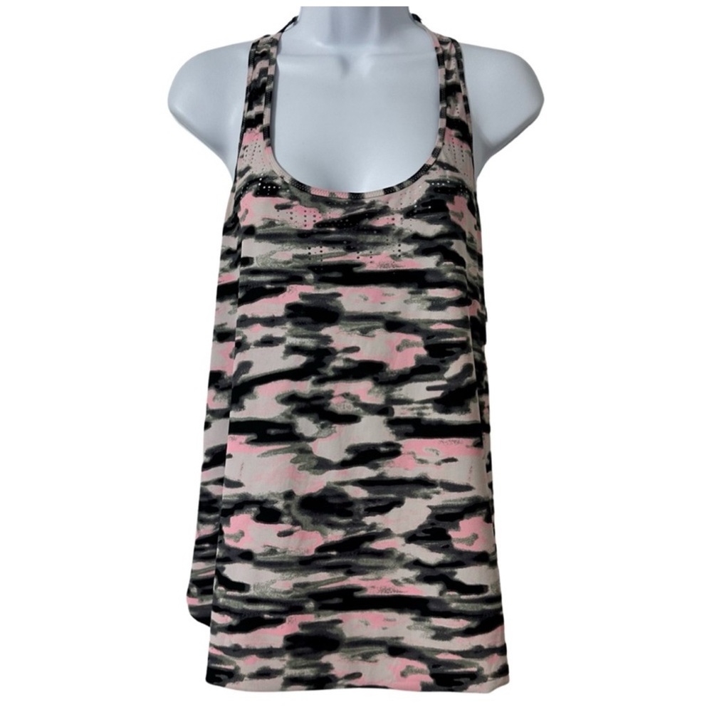 Lululemon “Water Bound Singlet” / Tank Top Camo Pink, Black and White Camouflage